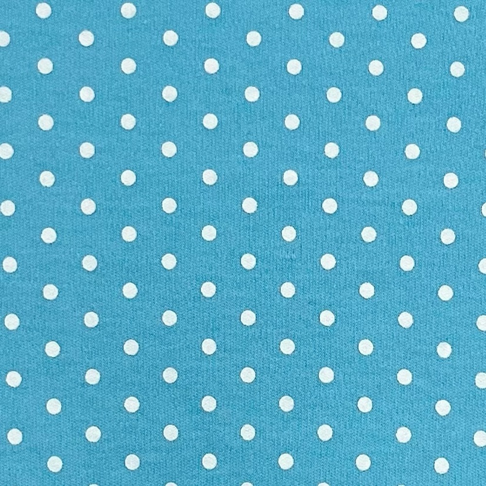Quacker Factory Blue Polka Dot Buttoned Knit Top … - image 3